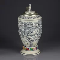 Винтажная керамическая кружка Лошади Скачки Ceramarte Avon Winners Circle Stein