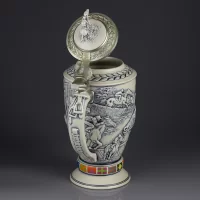 Винтажная керамическая кружка Лошади Скачки Ceramarte Avon Winners Circle Stein