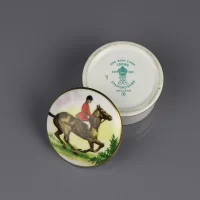 Винтажная английская таблетница Всадник на лошади Crown Staffordshire