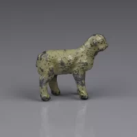 Антикварная английская свинцовая фигурка ягнёнка