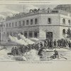 Антикварная иллюстрация The Illustrated London News Assemblage of Paris republicans at the column of July, place de la Bastille