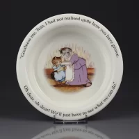 Винтажный английский детский набор Кружка и глубокая тарелка Кошки Royal Doulton World Beatrix Potter