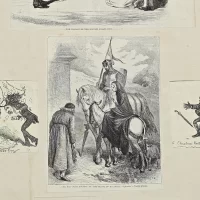Антикварная иллюстрация The Illustrated London News Spanish peasants, The captain of the spanish pirate ship