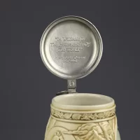 Винтажная керамическая кружка с крышкой Волк Ceramarte Avon Wolves Tribute North American Wolf Stein