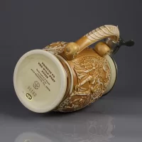 Винтажная керамическая кружка с крышкой Дикий Запад Индейцы Ceramarte Avon Tribute Wild West Stein