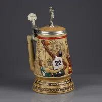Винтажная керамическая кружка с крышкой Баскетбол Ceramarte Avon Century Basketball Stein