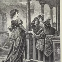 Антикварная иллюстрация The Illustrated London News The right hon, John Bright, Fleuriste florentine au moyen age