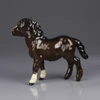 Винтажная фарфоровая статуэтка Пони Лошадь Англия Royal Doulton Beswick Shetland Pony Foal