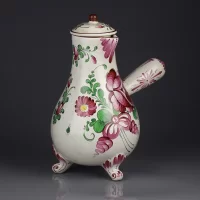 Винтажный керамический шоколадник кофейник Франция Decor Strasbourg