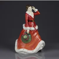 Винтажная фарфоровая статуэтка Девушка Дама Англия Royal Doulton 3769 Winter's Day