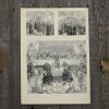 Антикварная иллюстрация The Illustrated London News Temple bar decorated, The Lord Mayors' table