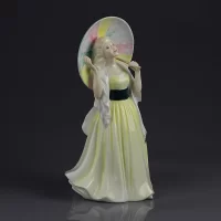 Винтажная фарфоровая статуэтка Дама с зонтиком Англия Royal Doulton 2806 Jane