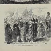 Антикварная иллюстрация The Illustrated London News Types of viennese life Loss of the megaera the island of St.Paul from the sea