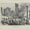 Антикварная иллюстрация The Illustrated London News Burnt-out people in the chapel of grace church