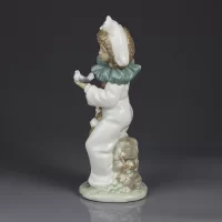 Винтажная фарфоровая статуэтка Пьеро с птицей и куклой Клоун Lladro NAO Bird in Hand