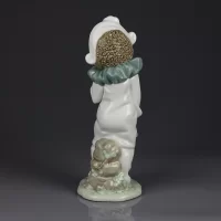 Винтажная фарфоровая статуэтка Пьеро с птицей и куклой Клоун Lladro NAO Bird in Hand