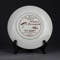 Тарелка винтажная фарфоровая настенная декоративная Лошадь Hamilton Collection Unbridled Spirit Winter Renegade