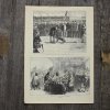 Антикварная иллюстрация The Illustrated London News The thanksgiving day what was seen from a window