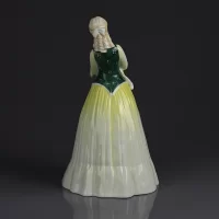 Винтажная фарфоровая статуэтка Девушка с ягнёнком Весна Англия Royal Doulton 3033 Springtime