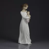 Винтажная фарфоровая статуэтка Мама с младенцем Lladro NAO My Dearest Girl