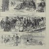 Антикварная иллюстрация The Illustrated London News Sketches at Margate, The falls, Golspie Burn