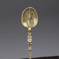 Антикварная английская коронационная ложка Britton Gould & Co 1901 год