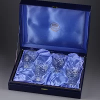Винтажные хрустальные бокалы в кофре Англия Thomas Webb Crystal