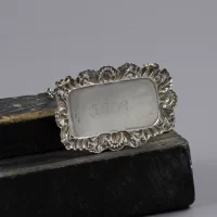 Антикварный английский лейбл для декантера Портвейн PORT Mappin & Webb