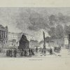 Антикварная иллюстрация The Illustrated London News Scene on the boulevard Montmartre, Paris une folle