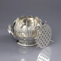 Винтажный пикфлёр Роузбол Лягушка для цветов Rose Bowl Flower Frog Reed & Barton