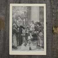 Антикварная иллюстрация The Illustrated London News A saturday half holiday