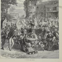 Антикварная иллюстрация The Illustrated London News A saturday half holiday