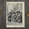 Антикварная иллюстрация The Illustrated London News A sailor's offering a scene in Normandy