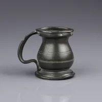 Антикварная оловянная миниатюрная кружка 1/4 Gill Англия XIX век