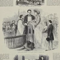 Антикварная иллюстрация The Illustrated London News Scene from "Rebecca" at drury-lane theatre