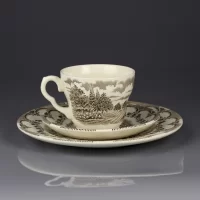 Винтажное чайное трио с архитектурными ансамблями Англия English Ironstone Tableware, Hampton Court Palace, Wakehurst Place