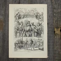 Антикварная иллюстрация The Illustrated London News La Regina a venetian dancing girl by Elihu Vedder