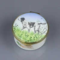 Шкатулка английская Сеттер Собака Охота Wedgwood Веджвуд Copper Enamels English Setter