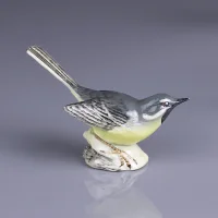 Винтажная фигурка птицы Beswick 1041 Grey Wagtail Серая трясогузка Англия