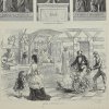 Антикварная иллюстрация The Illustrated London News Workmen at the egyptian pavilion