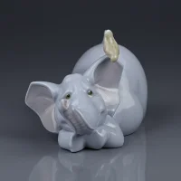 Винтажная фарфоровая статуэтка Слон и птичка Испания Lladro NAO 1452 Want to Hear a Secret