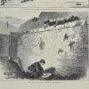 Антикварная иллюстрация The Illustrated London News The civil war in Paris fugitive residence at the northern railway station