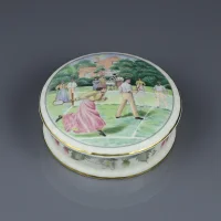 Фарфоровая винтажная шкатулка Теннис Minton Royal Doulton On the Lawn Wimbledon Collection