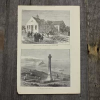 Антикварная иллюстрация The Illustrated London News The Basilica Jovis, Palace of the Cesars