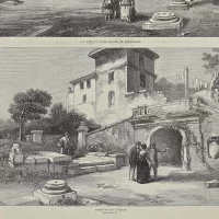 Антикварная иллюстрация The Illustrated London News The Basilica Jovis, Palace of the Cesars