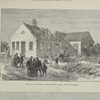 Антикварная иллюстрация The Illustrated London News The Basilica Jovis, Palace of the Cesars