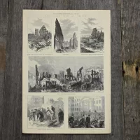 Антикварная иллюстрация The Illustrated London News The carnival in Rome horse-racing on the Corso