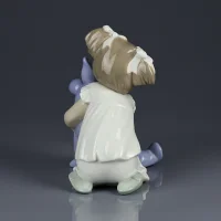 Винтажная фарфоровая статуэтка Девочка с зайцем Lladro NAO 1263 I Love You So Much