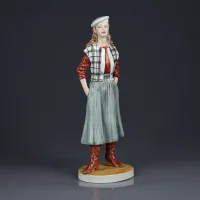Винтажная фарфоровая статуэтка Девушка Англия Coalport High Style Collection Gina