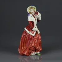 Винтажная фарфоровая статуэтка Рождественское утро Девушка Англия Royal Doulton HN1992 Christmas Morn